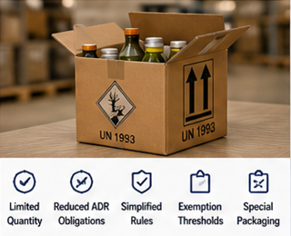 ADR small quantity dangerous goods transport exemptions for vans and trucks