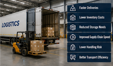 European logistics distribution center using cross-docking operations